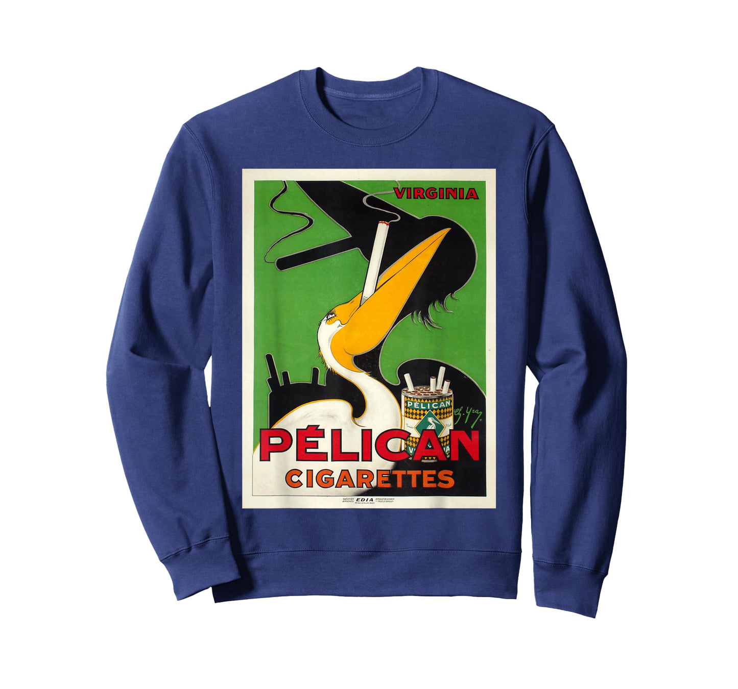 Retro Vintage Pelikan Cigarettes Virginia Poster T-Shirt