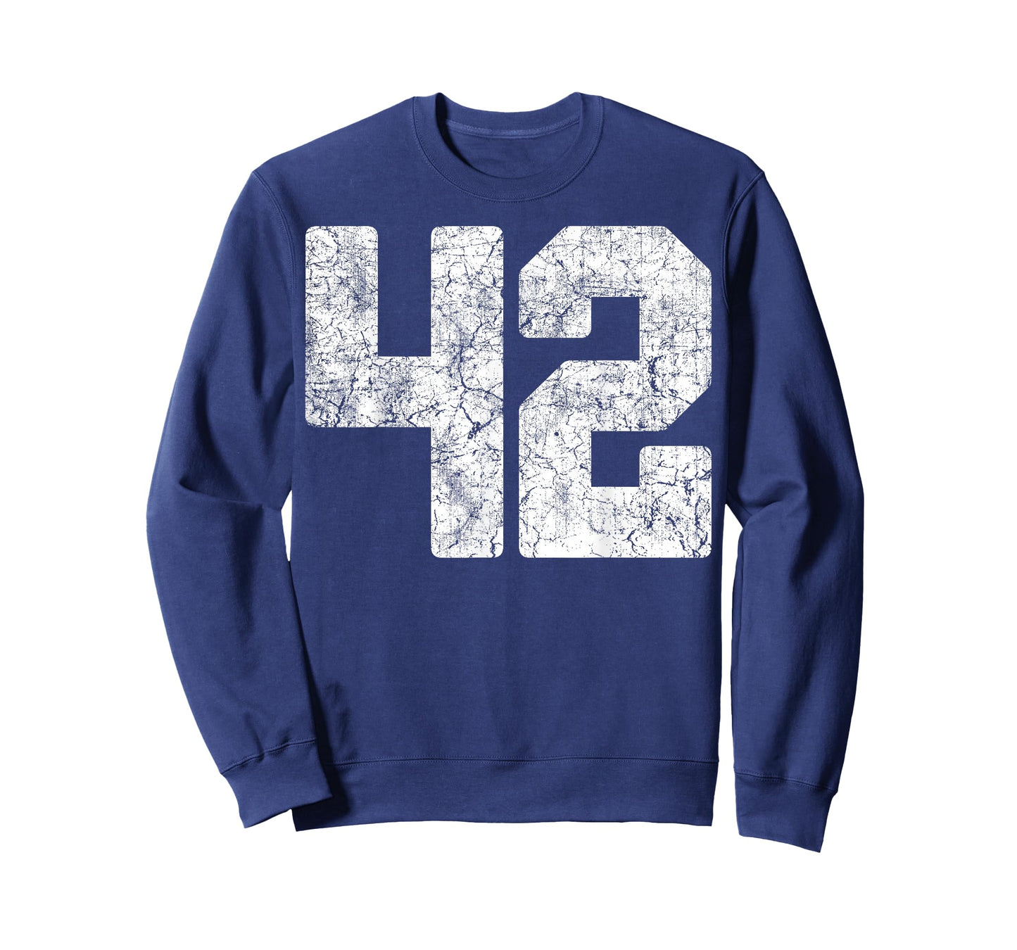 Distressed White Number 42 Jersey Player Uniform #42 Grunge T-Shirt