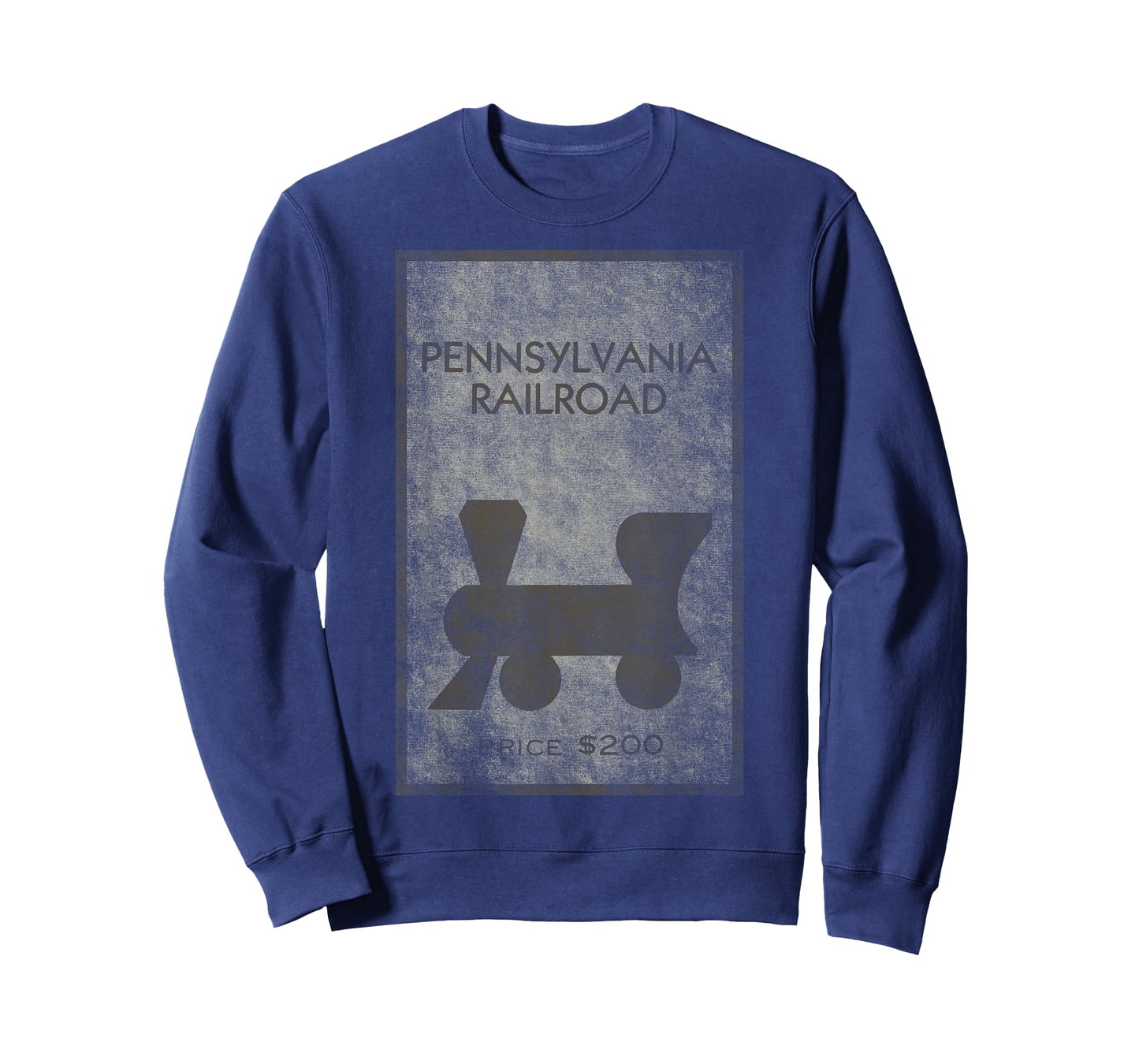 Monopoly Pennsylvania Railroad Property Distressed Poster T-Shirt