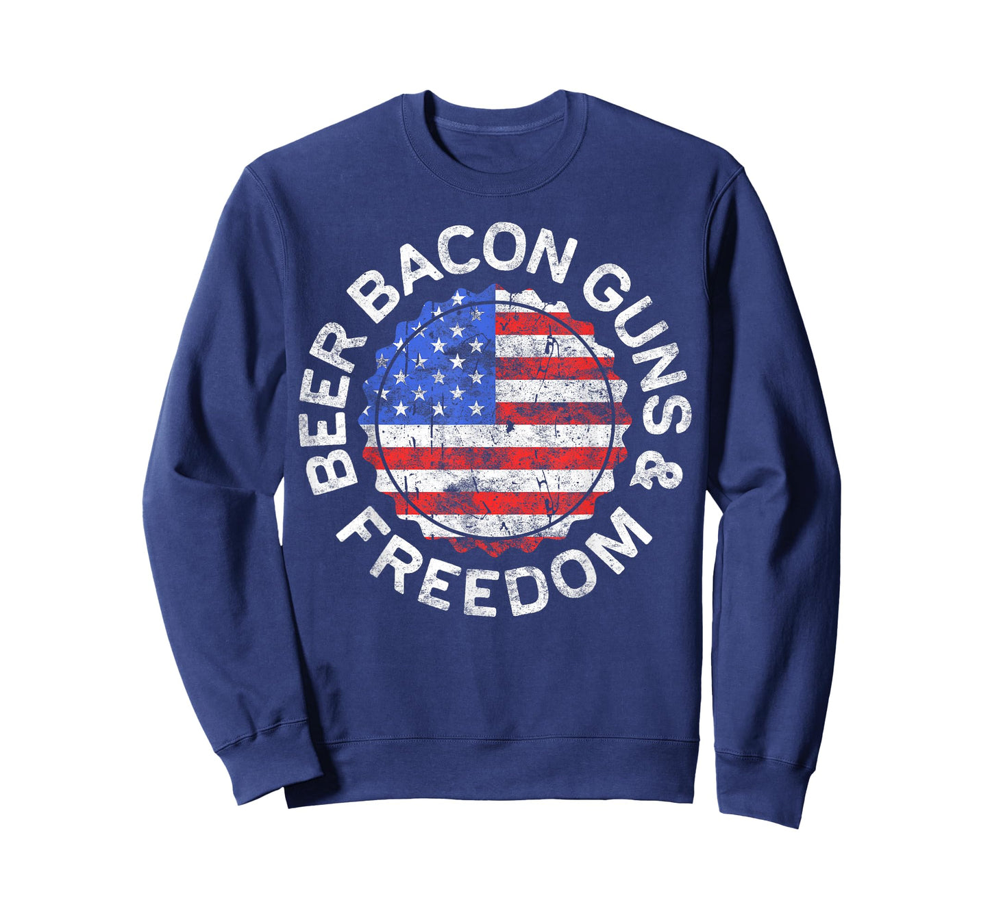 Beer Bacon Guns And Freedom Shirt Drinking 4th of July T-Shirt for Women Men