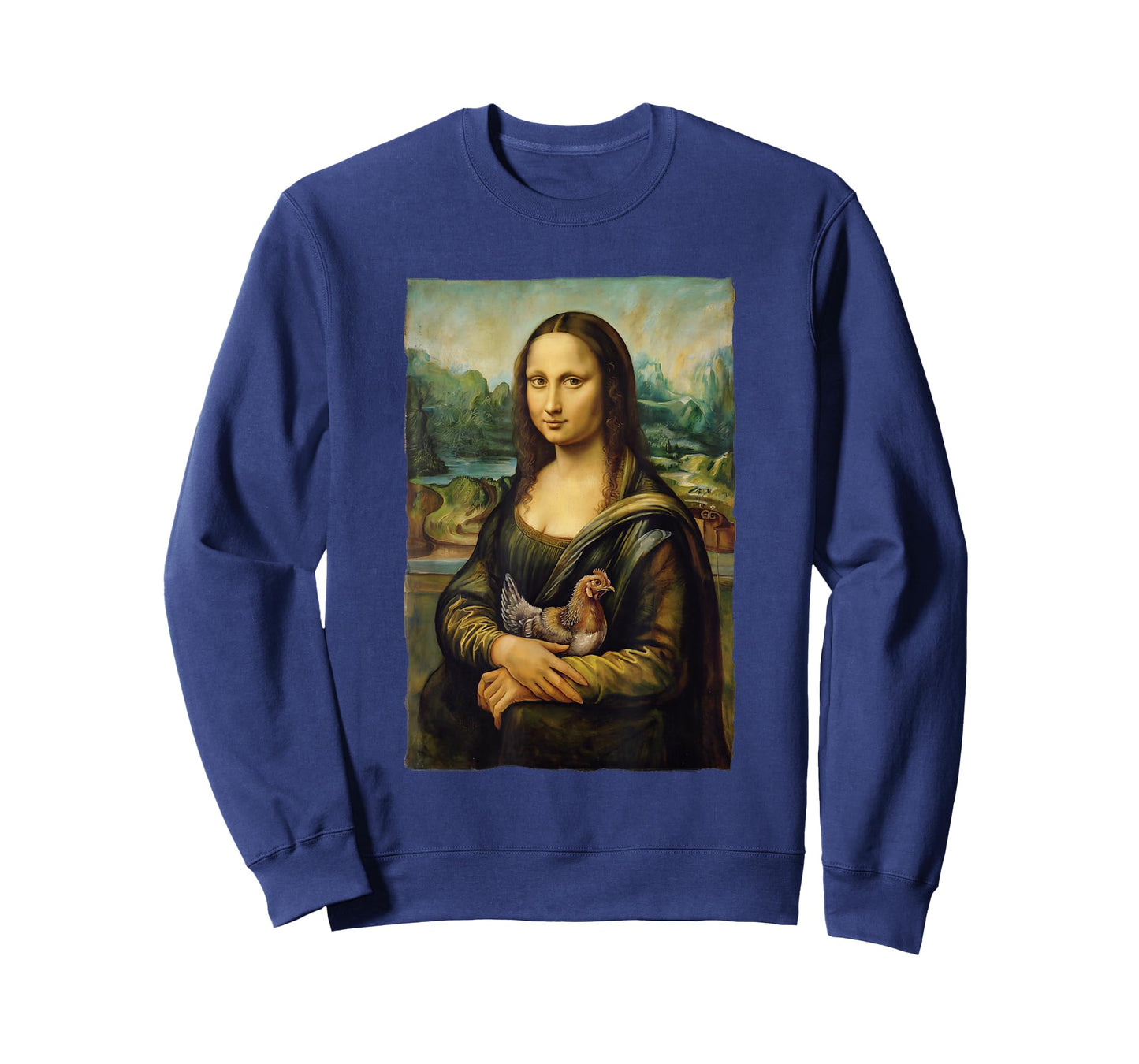 Mona Lisa Chicken Portrait Art Painting T-Shirt