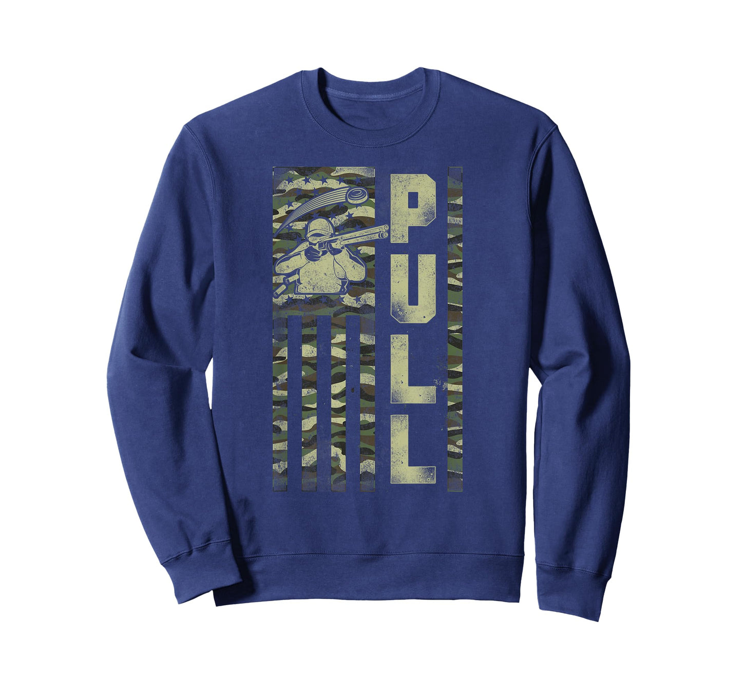 Shotgun Skeet Trap Clay Pigeon Shooting Camo USA Flag T-Shirt