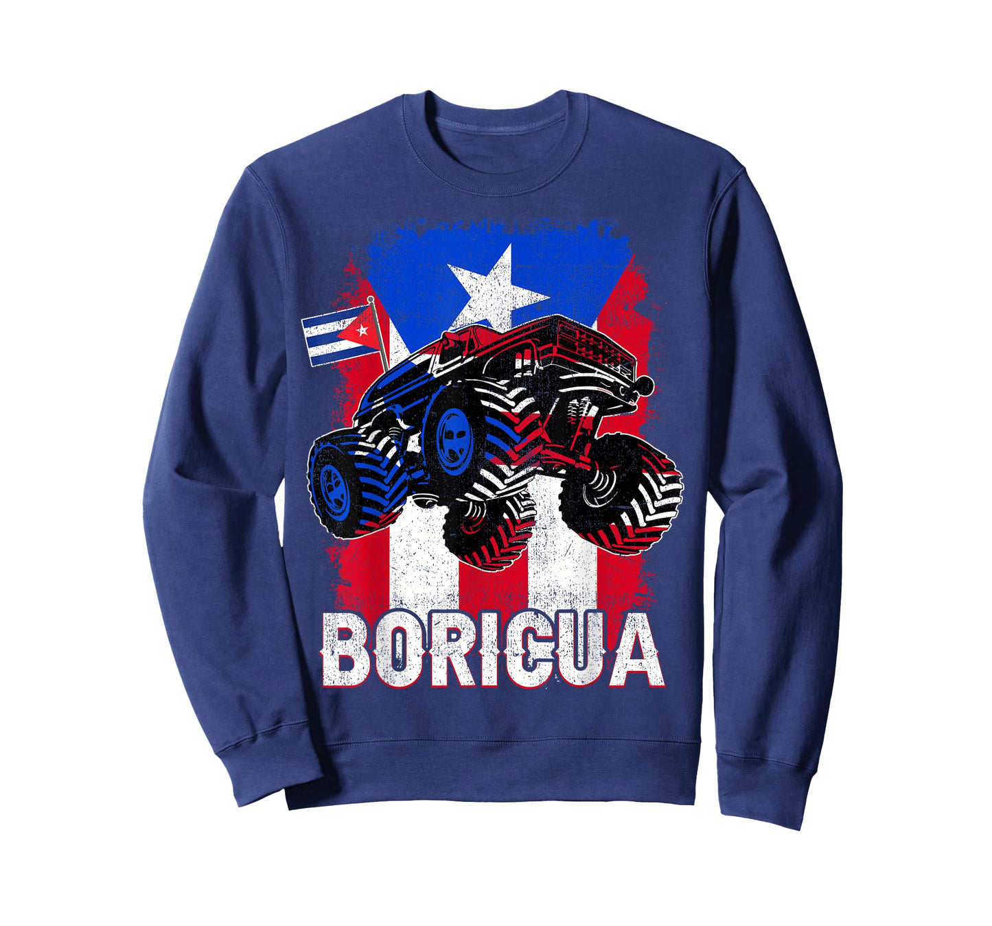 Boricua Puerto Rican Flag Monster Truck Rico Kid Boy Toddler T-Shirt
