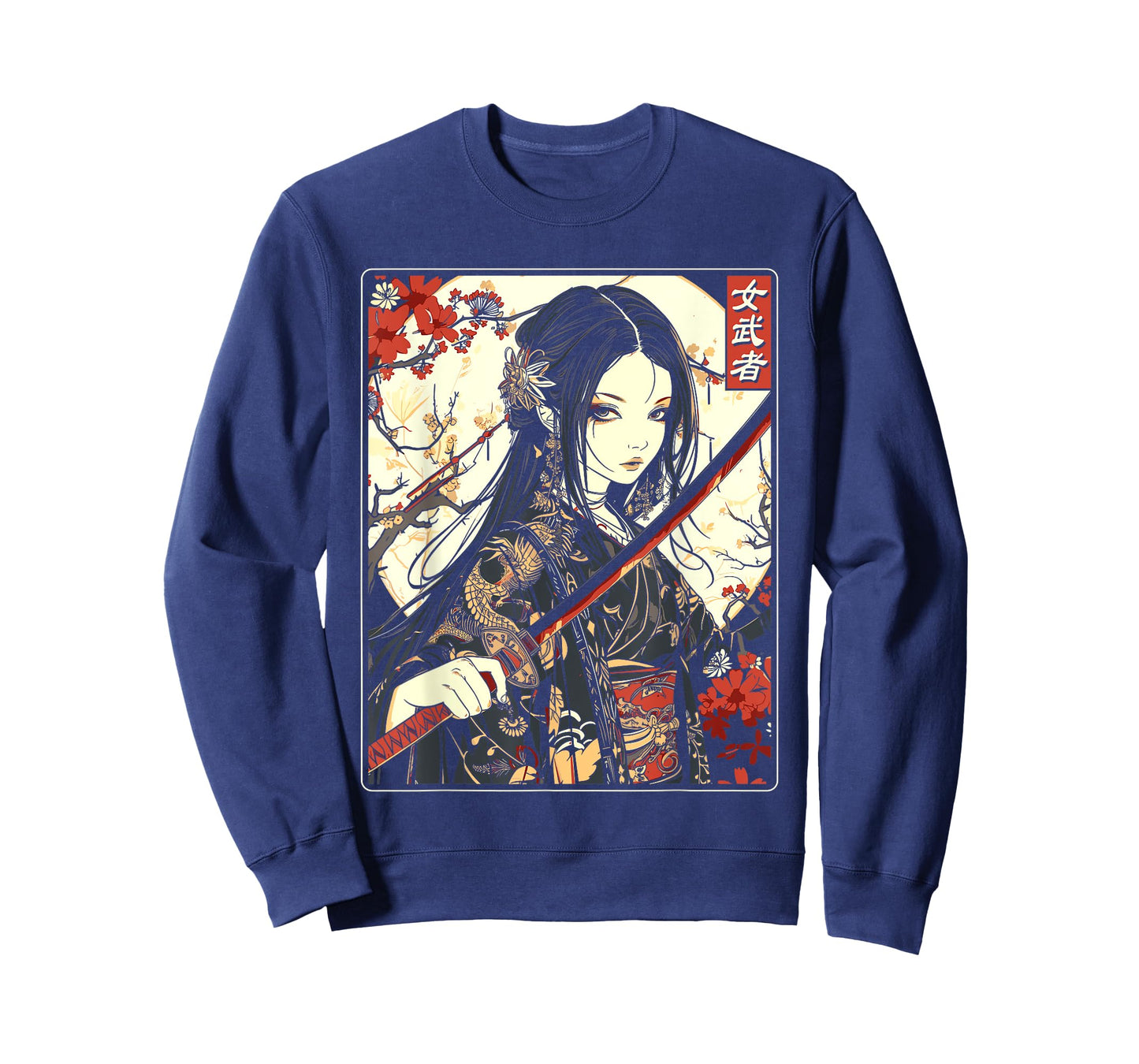 Japanese Gothic Samurai Art Woman With Katana Sword T-Shirt