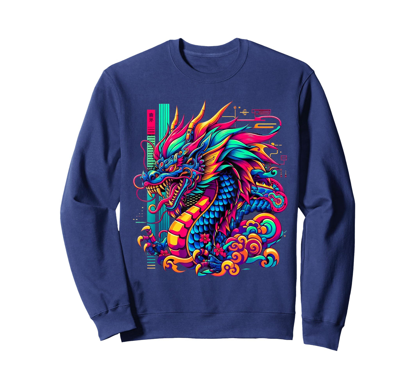 Dragon Cyborg Retro Vaporwave Futuristic Tokyo inspired Art T-Shirt