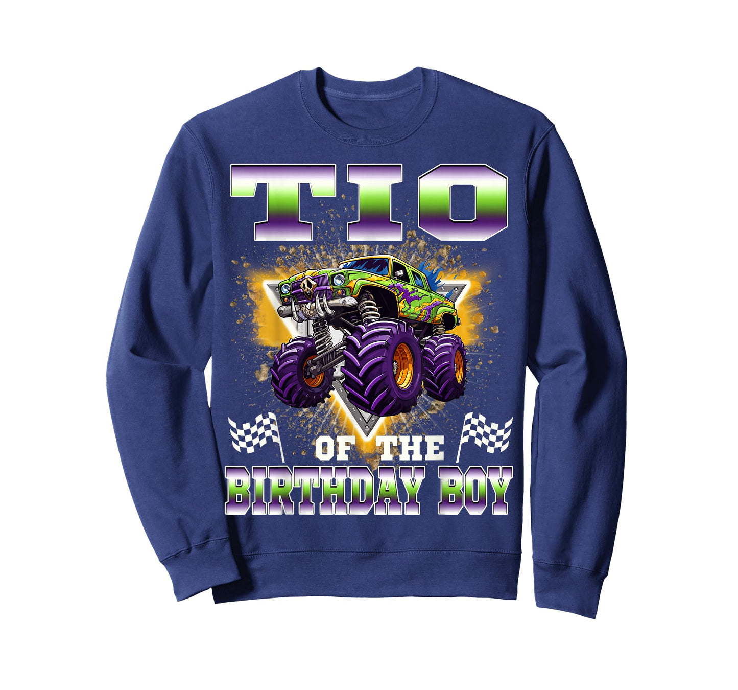 TIO of The Birthday Boy Monster Truck Birthday Family T-Shirt