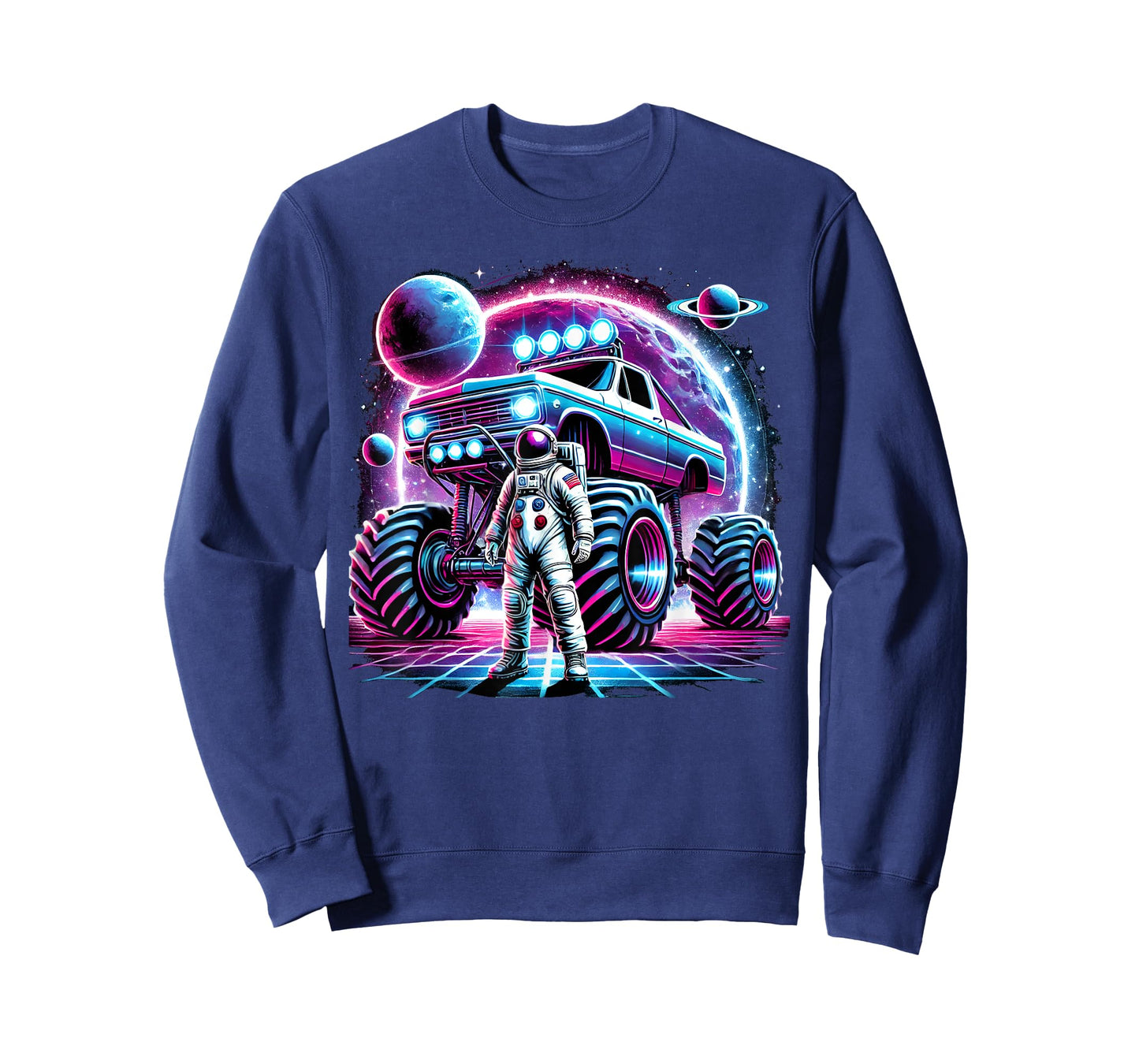 Astronaut Cosmic Space Adventure Monster Truck Astronomy T-Shirt