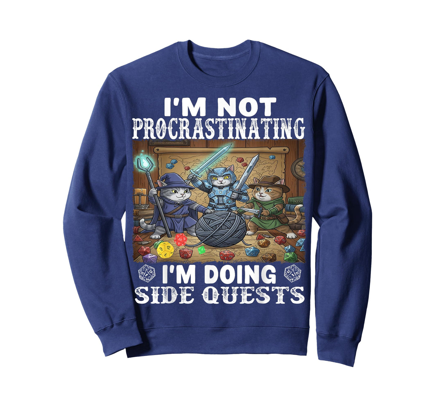 Cats I'm Not Procrastinating I'm Doing Side Quests Tabletop T-Shirt