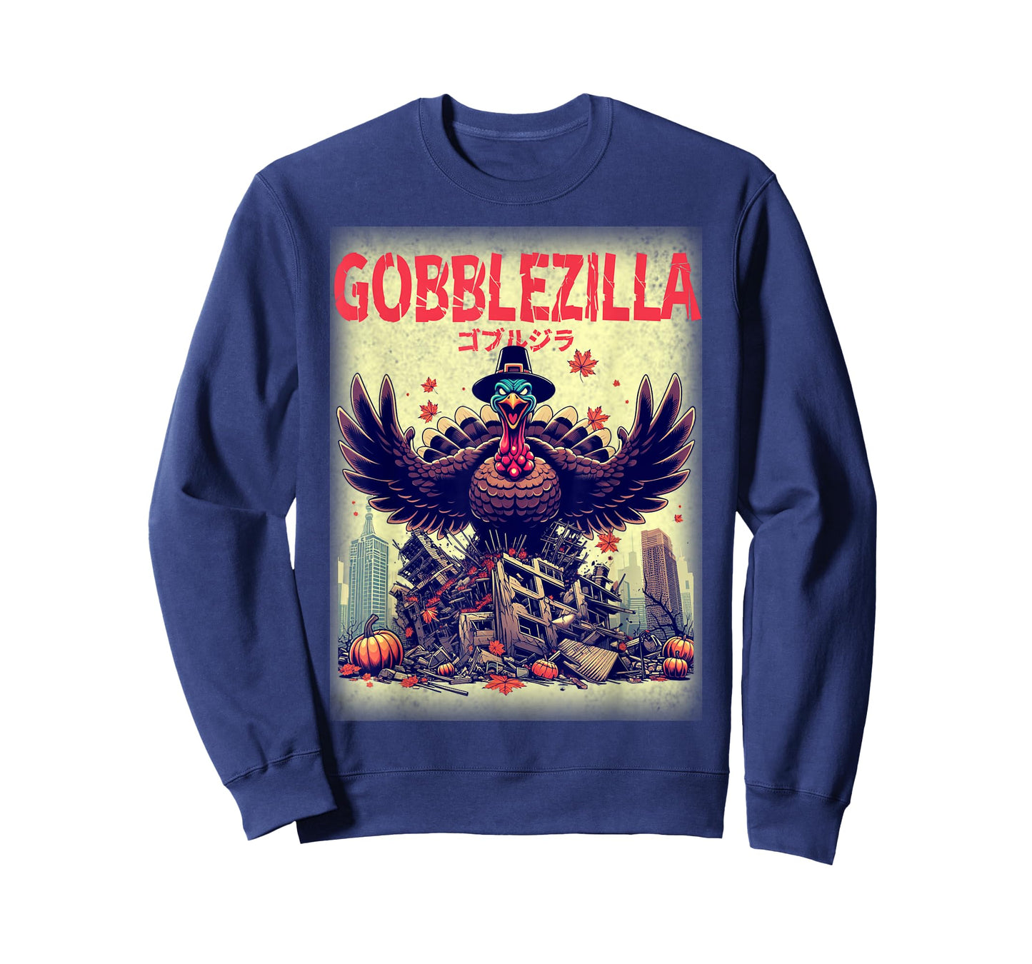 Thanksgiving Gobblezilla Kaiju Turkey Day Japanese Monster T-Shirt
