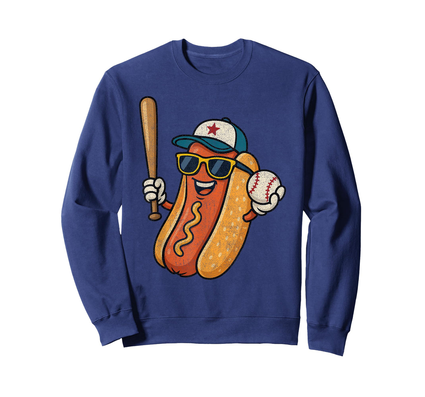 Retro Vintage Baseball Hot Dogs - Funny Baseball Hot Dog T-Shirt