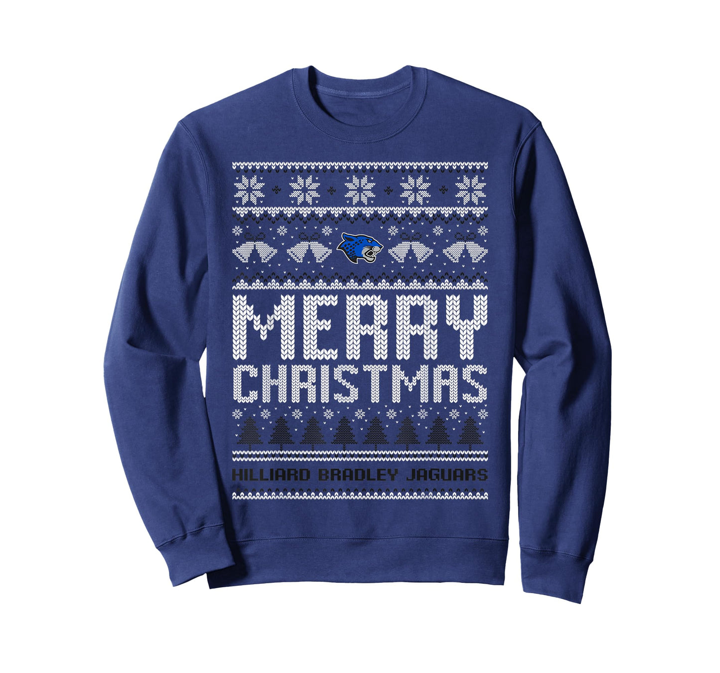 Hilliard Bradley Jaguars Logo Merry Christmas Ugly Sweater T-Shirt