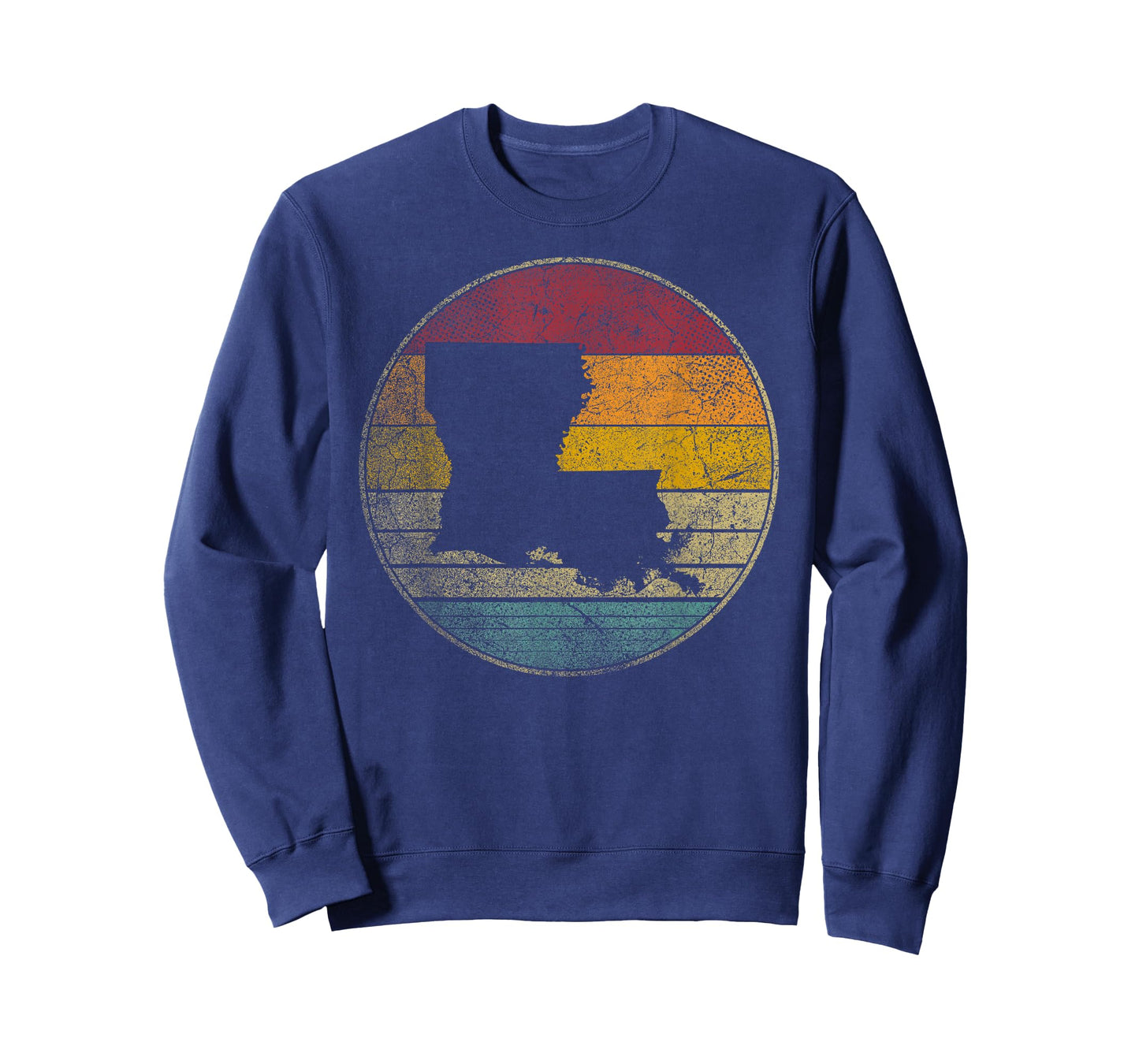 Louisiana Retro Style Vintage Distressed 70s 80s 90s Gift T-Shirt