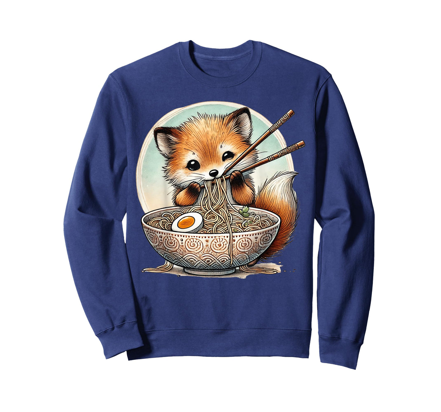 Japanese Art Wildlife Noodle Lover Cute Fox Ramen T-Shirt