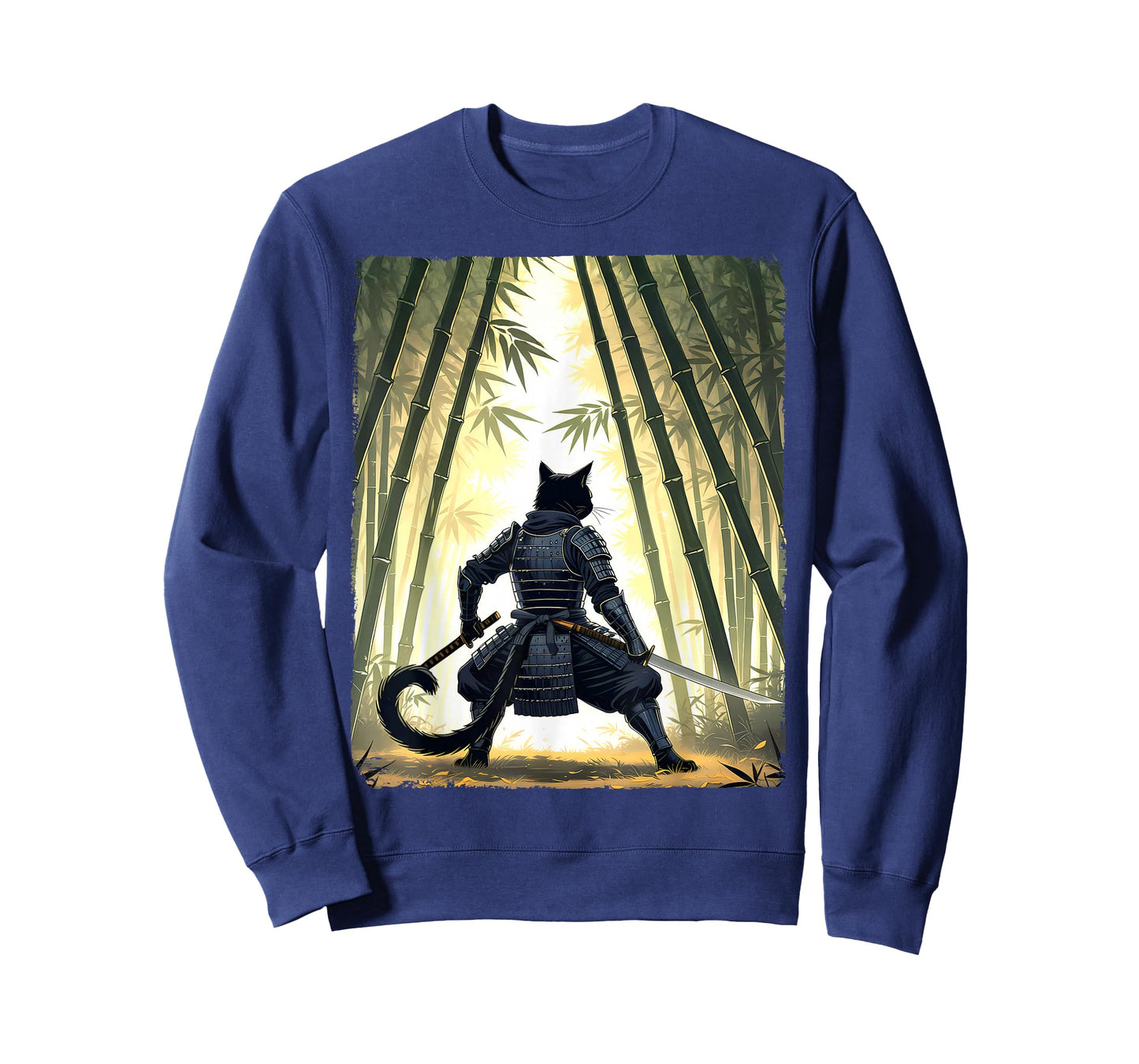 Samurai Cat Warrior Vintage Ukiyo-e Art Japanese Graphic T-Shirt