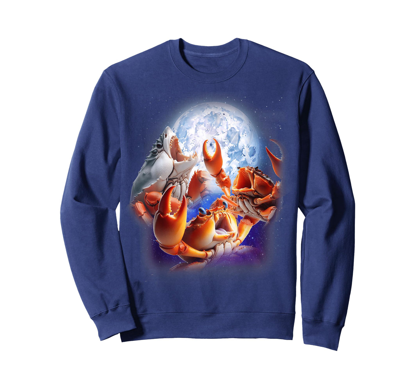 3 Crabs Howling At The Moon Funny Crab Lover Seafood Boil T-Shirt
