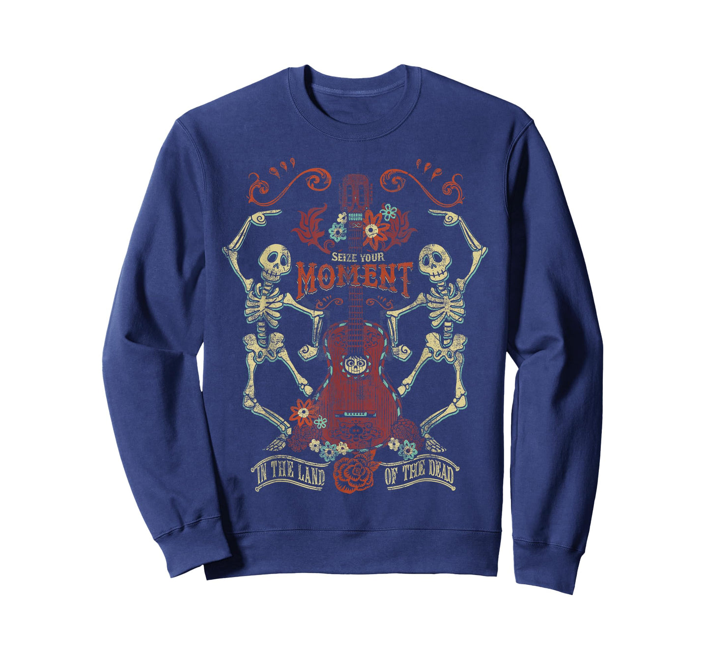 Disney Pixar Coco Seize Your Moment Skeletons & Guitar Logo T-Shirt