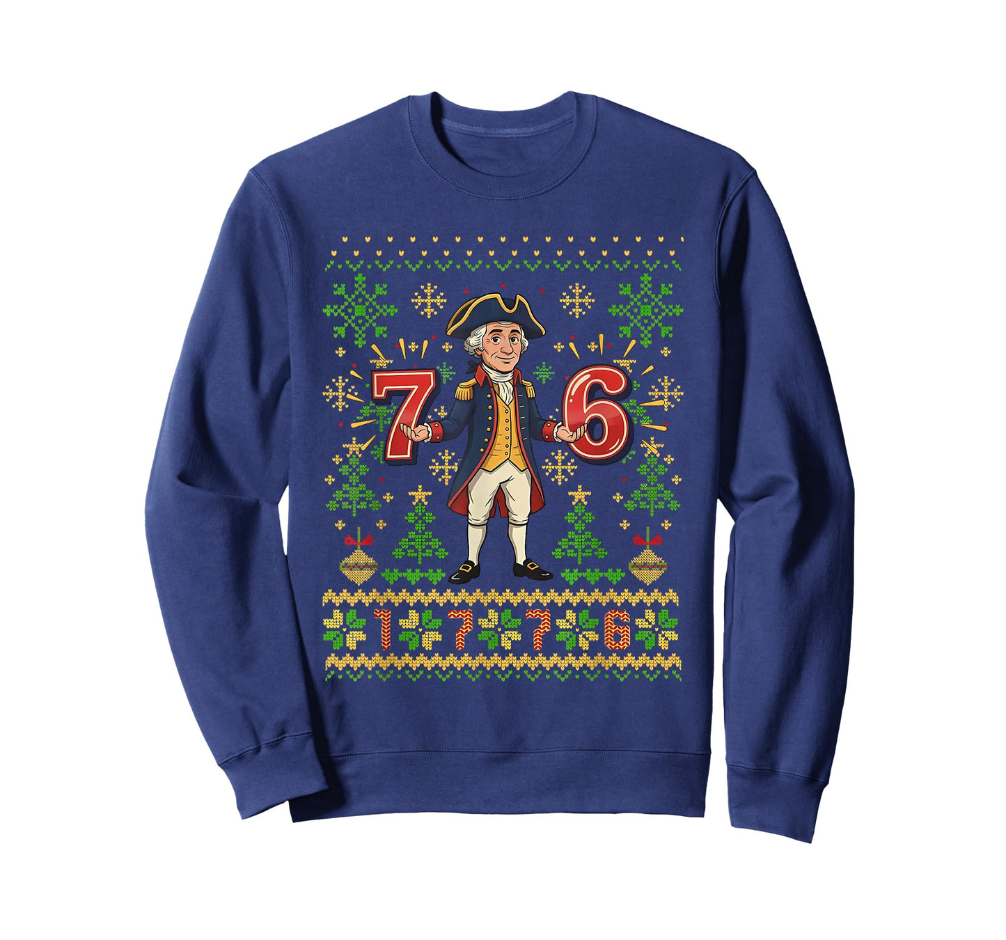 67 Funny George Washington Meme Six Seven Ugly Christmas T-Shirt