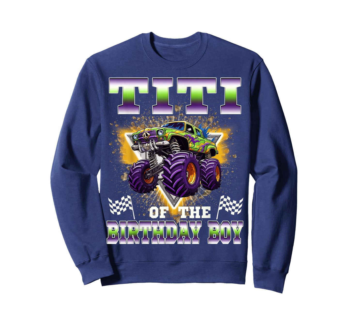 Titi of The Birthday Boy Monster Truck Birthday Family T-Shirt