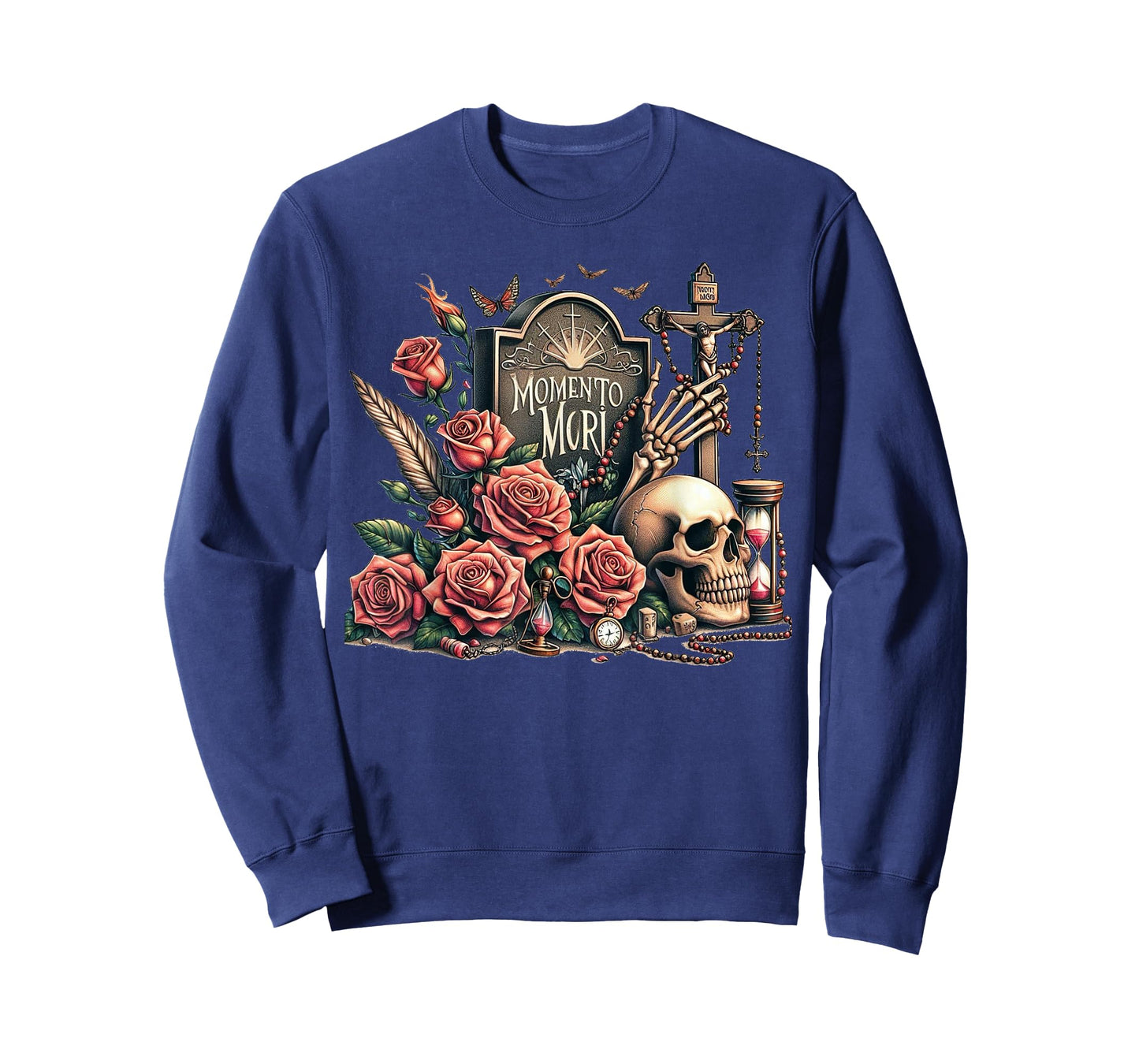 Memento Mori Catholic Crucifix Traditional Latin Mass Skull T-Shirt