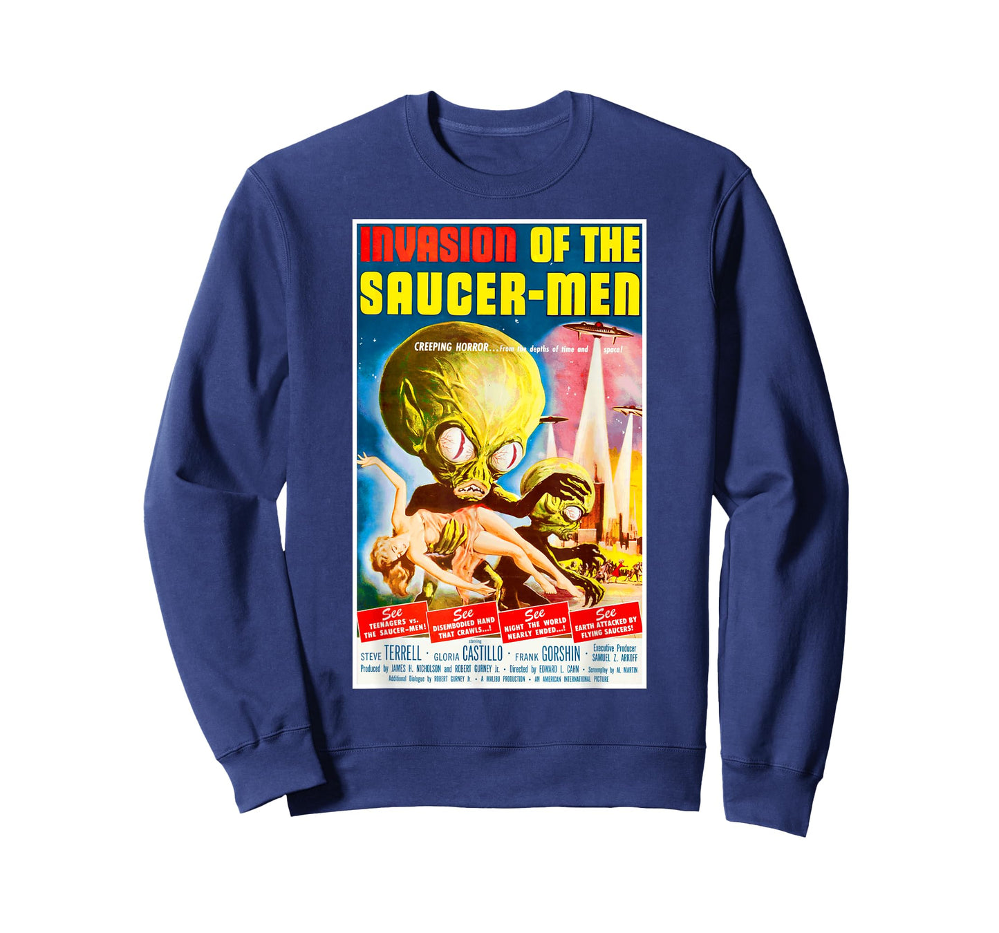 Invasion of Saucer Men Halloween T-Shirt Sci Fi Tee Shirt