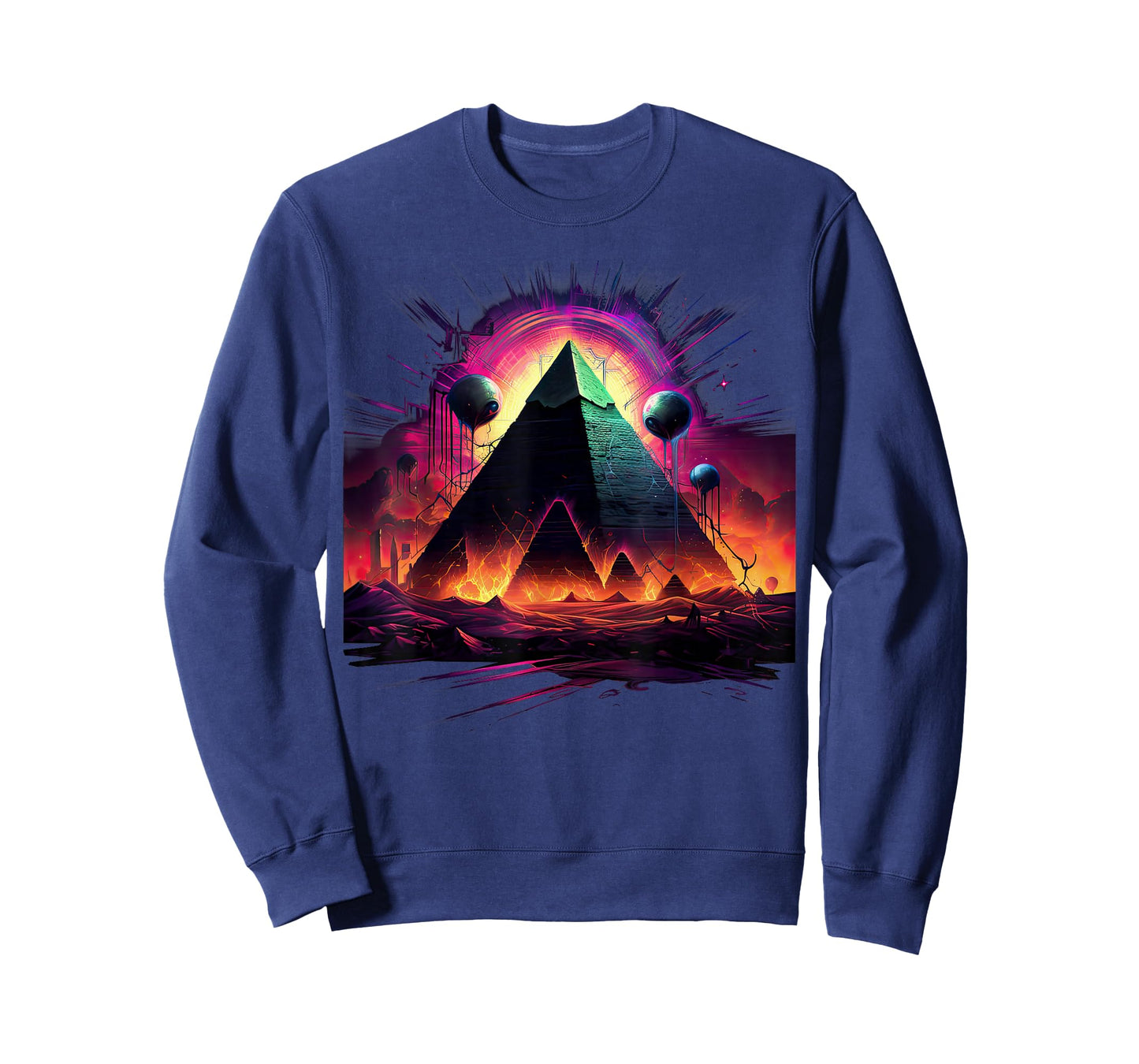 Aliens UFO Egyptian Pyramids | Science Fiction Alien T-Shirt