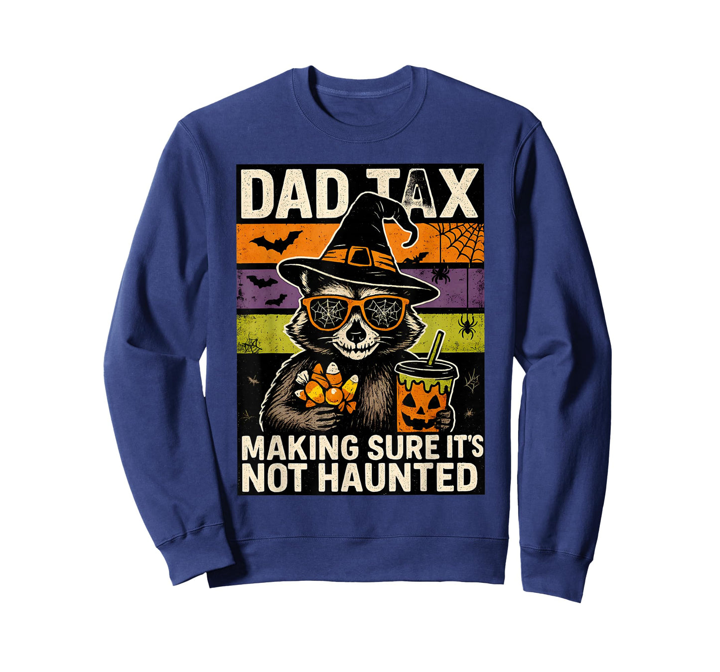 Dad Tax Making Sure It's Not Haunted Halloween Raccoon Witch T-Shirt