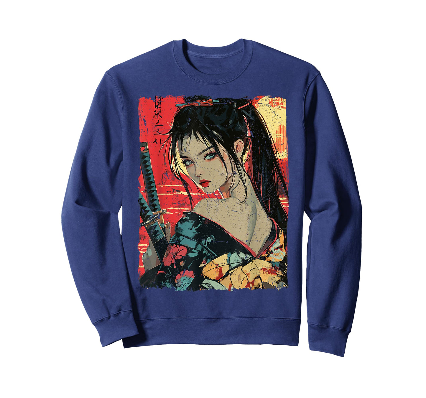 Samurai Warrior Waifu Girl Japanese Ukiyo-e Manga Samurai T-Shirt