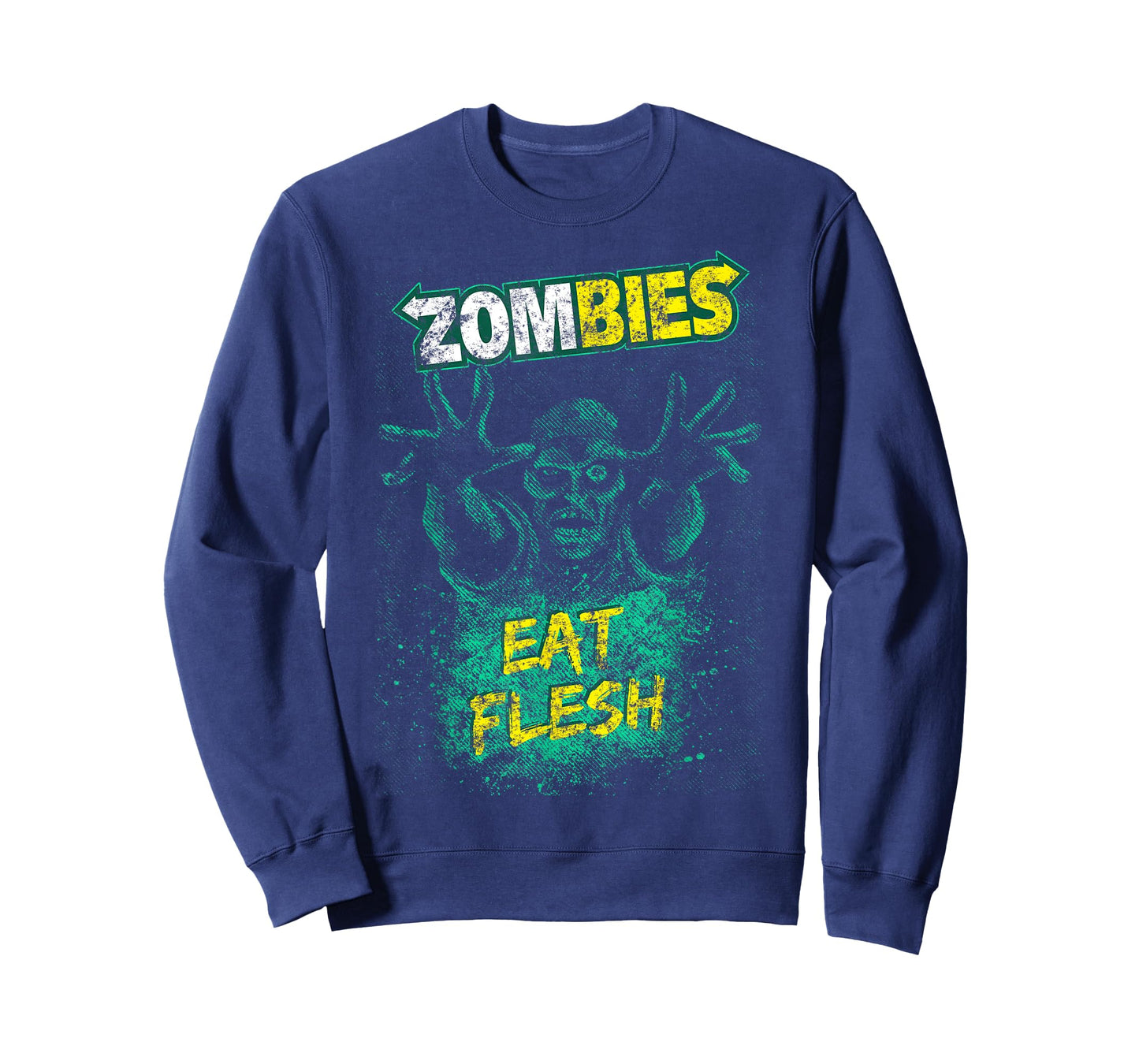 Funny Zombies Eat Flesh Tee For Men, Women & Kids Halloween T-Shirt