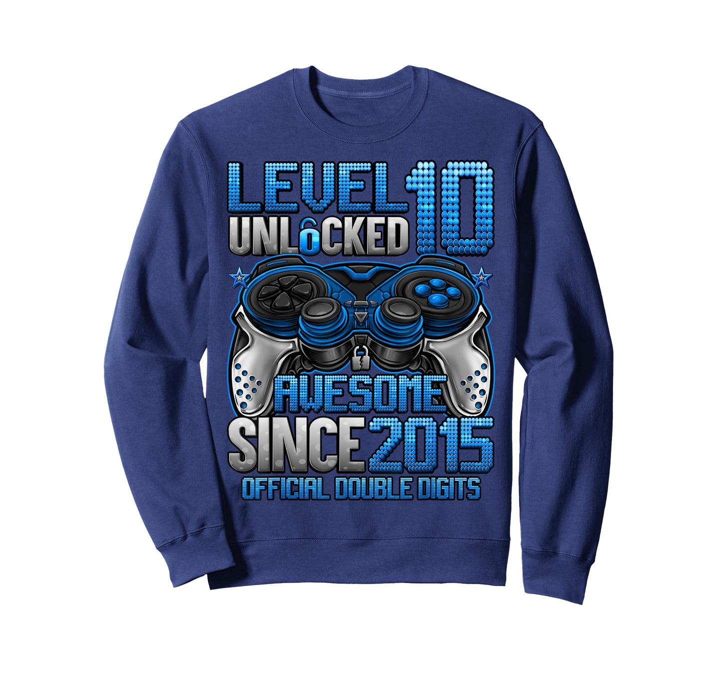 Official Double Digits Level 10 Unlocked 10th Birthday Boy T-Shirt