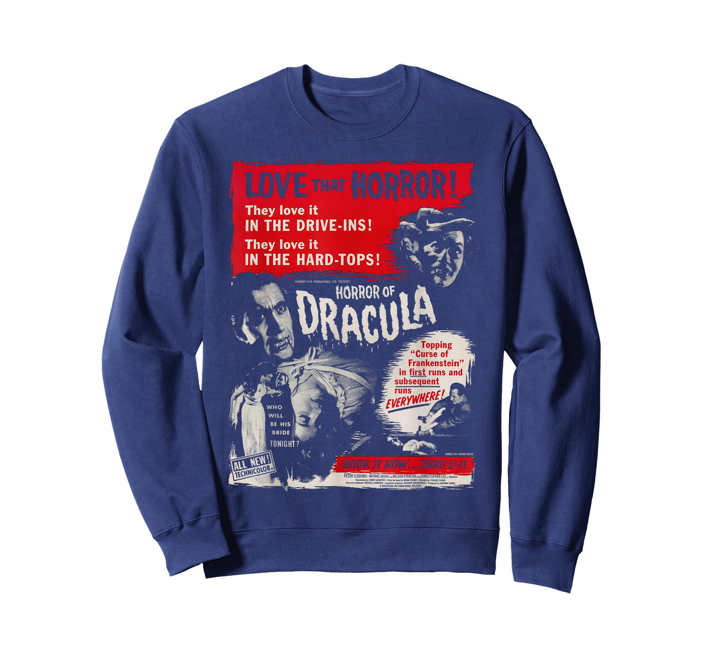 Love That Horror of Dracula Movie Poster Art Christopher Lee T-Shirt