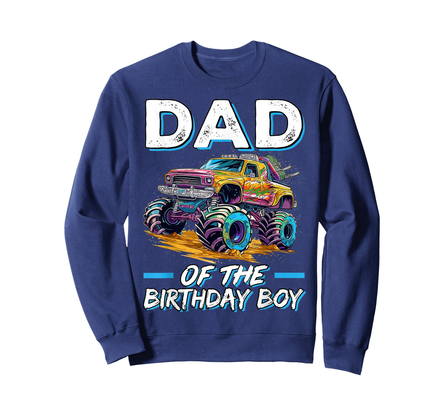 Dad of the Birthday Boy Monster Truck Birthday First Bday T-Shirt