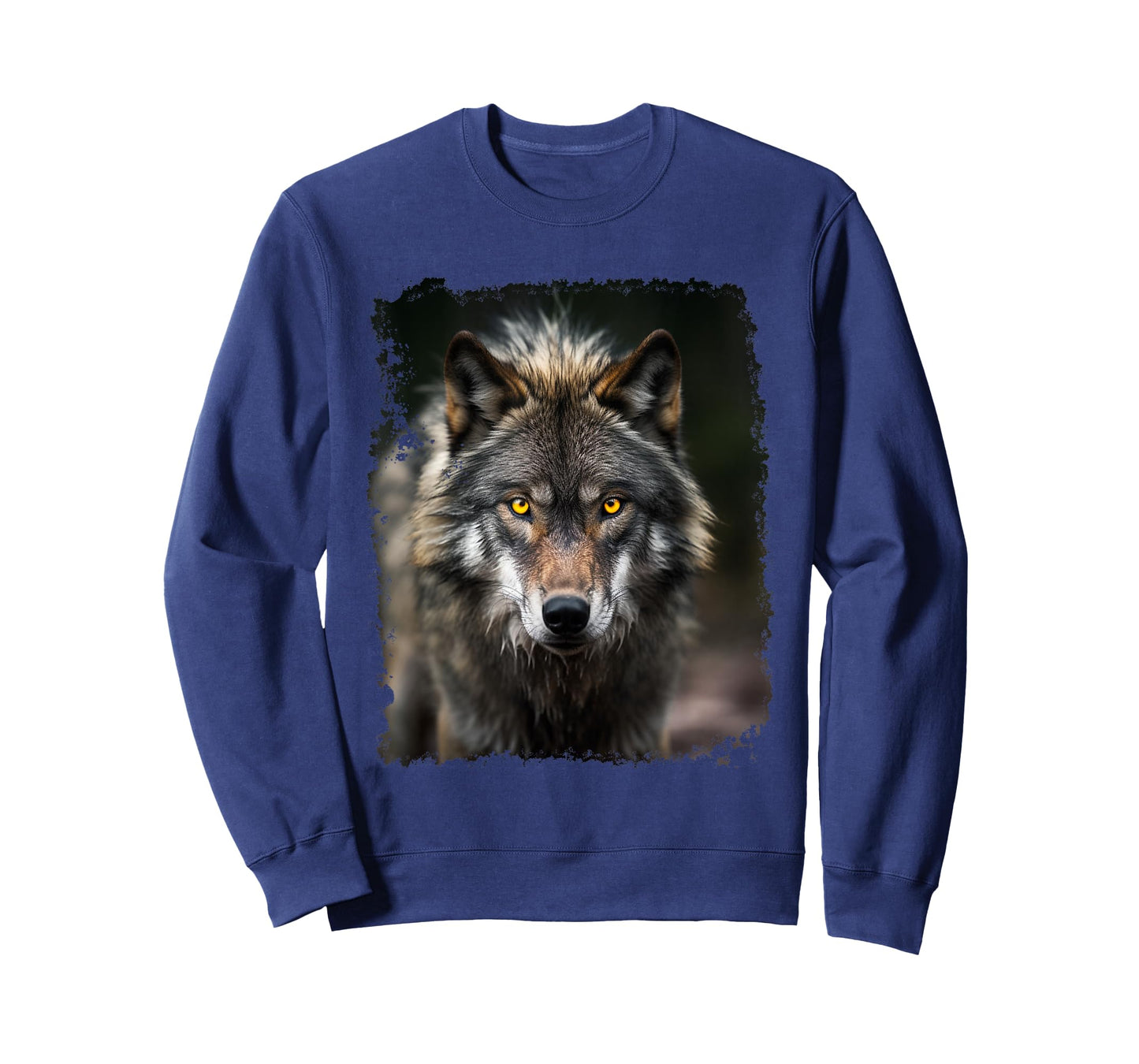 Noah&Friends Unisex Vintage Wolf T-Shirt, Black, Small, Short Sleeve