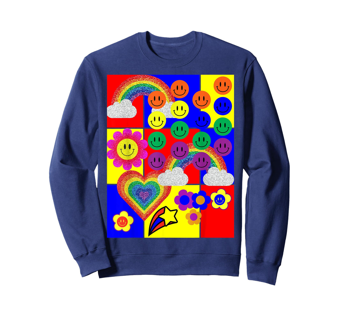 Kidcore Flower Heart Faces T-Shirt