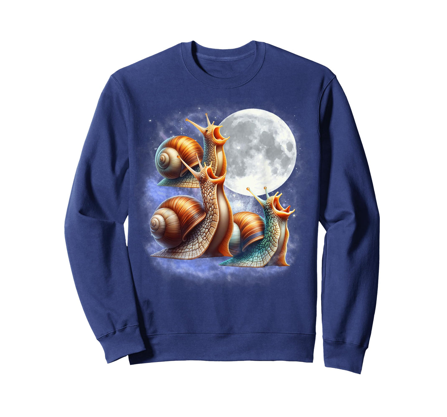Three Snails Moon Funny Snail Howling Wolfs Moon Parody T-Shirt