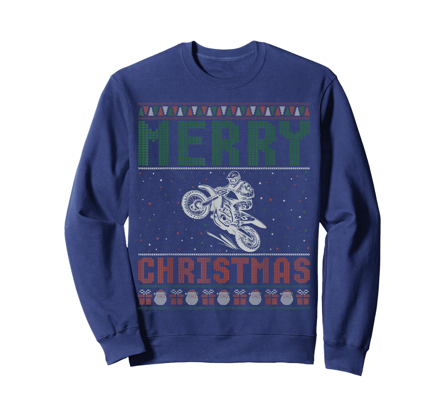 Dirt Bike Design Ugly Christmas Sweater Family Matching T-Shirt