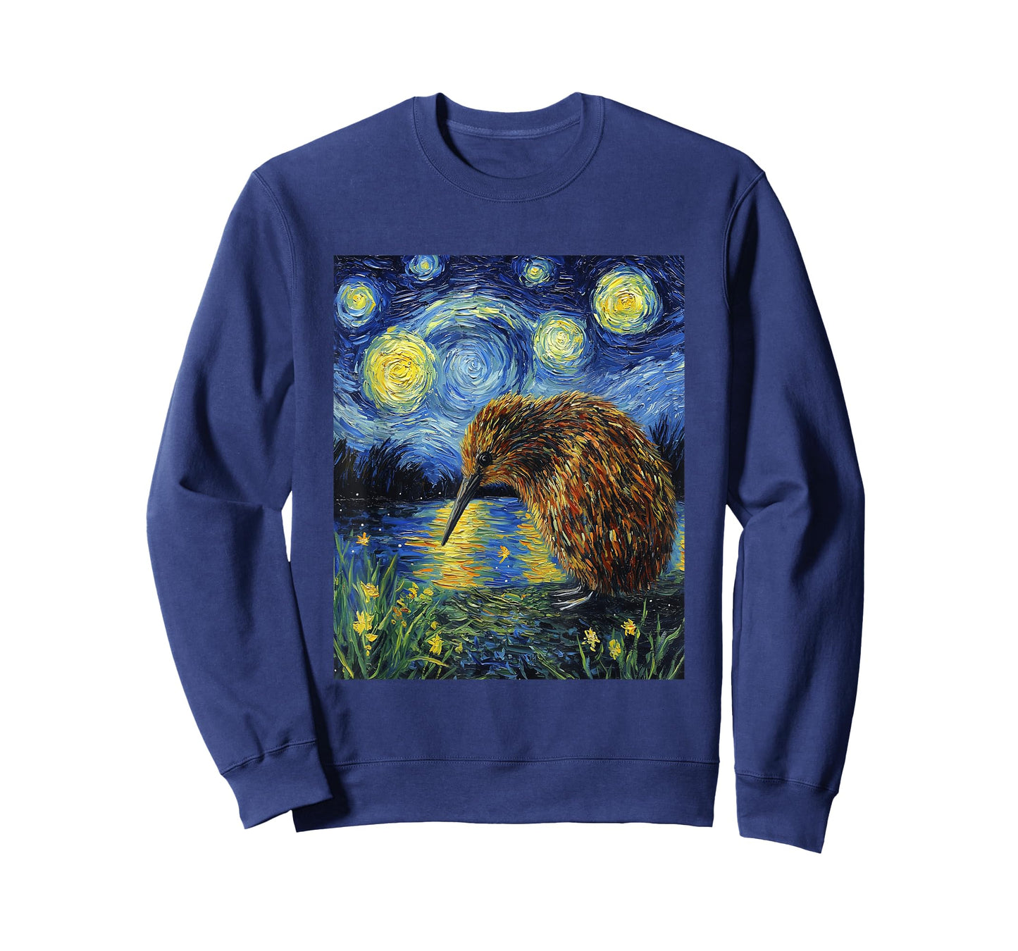 Funny Kiwi Bird - Van Gogh Style - Starry Night Graphic T-Shirt
