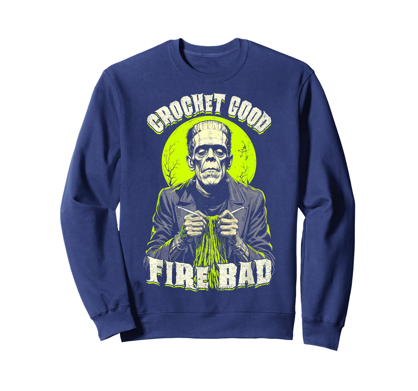 Funny Crochet Frankenstein Knitting Halloween Crocheting T-Shirt