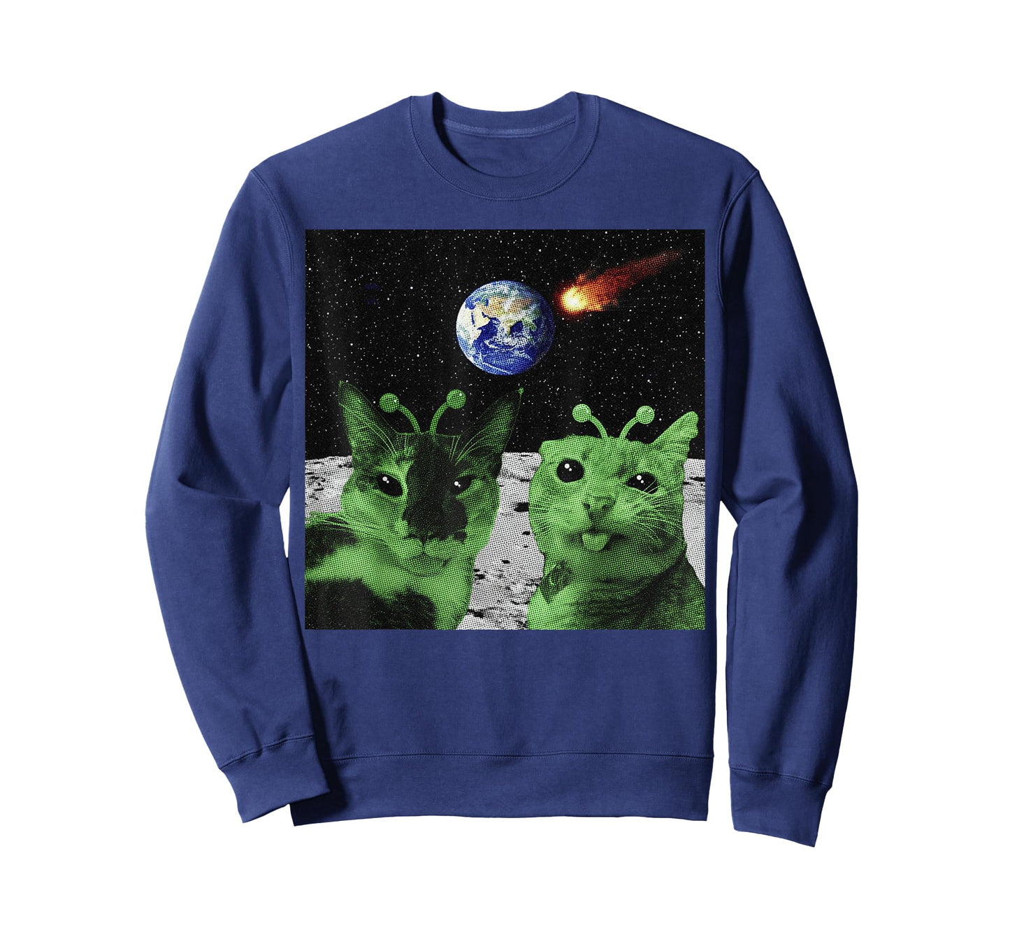 Cat UFO Y2K Cats Alien Selfie Funny Cat Gifts for Men Women T-Shirt