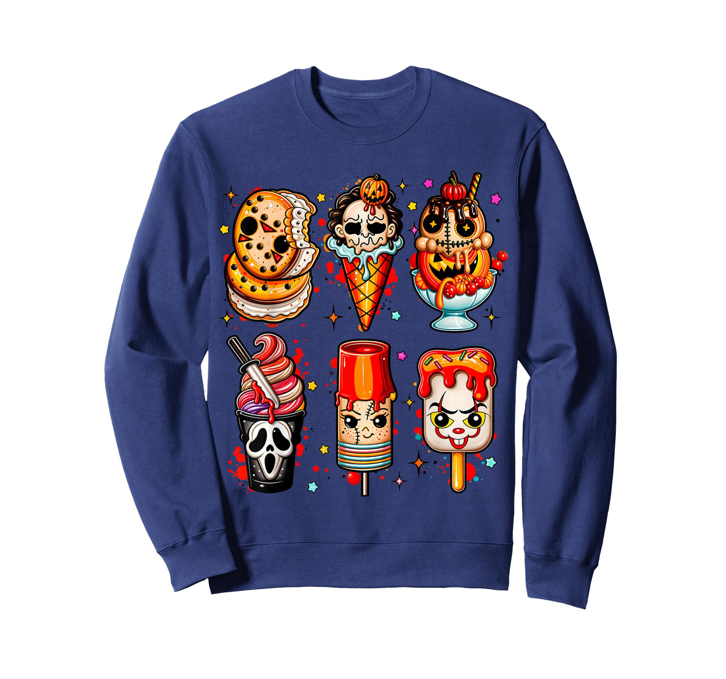 Horror Movies Summer Popsicle Halloween Ice Cream Summerween T-Shirt
