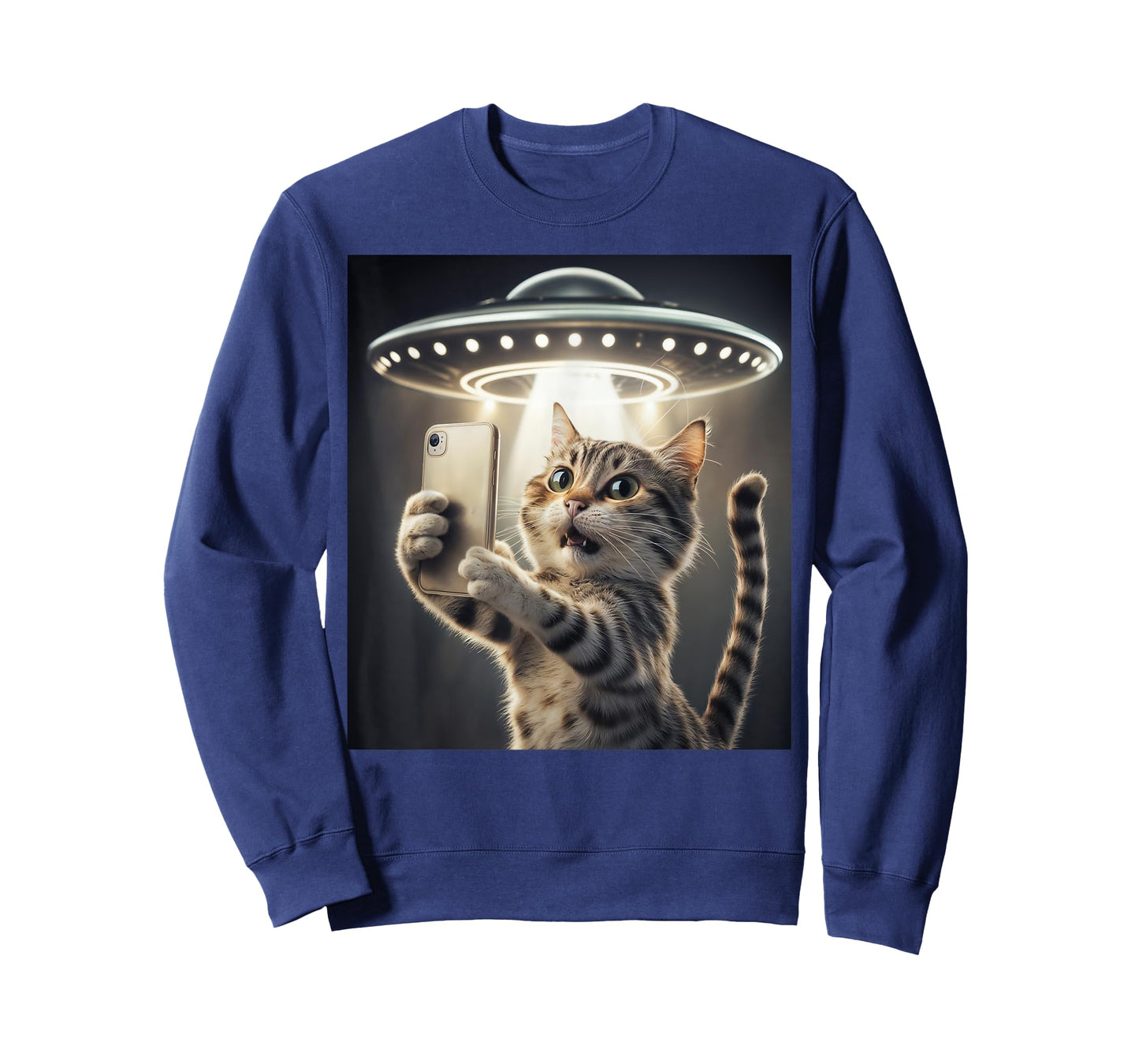 Cat Taking A Selfie With A UFO Cute And Funny T-Shirt