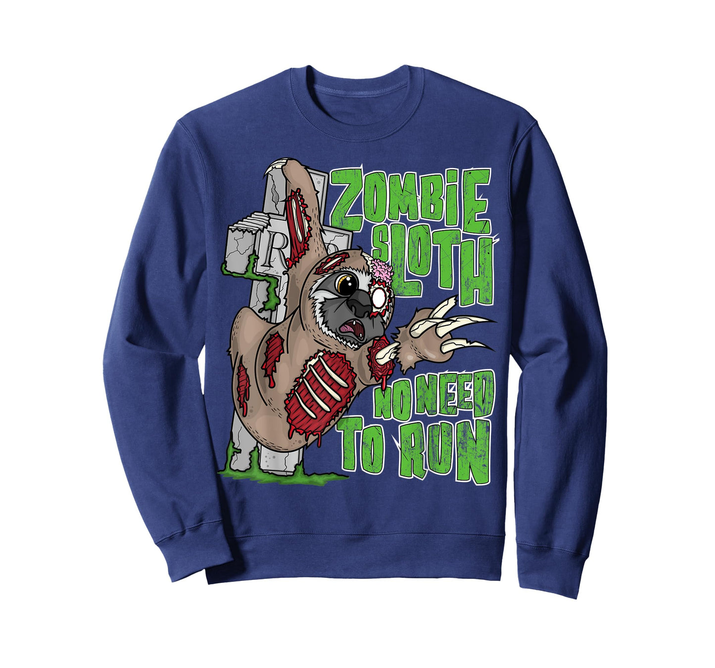 Zombie Sloth No Need To Run Funny Pun Halloween Outfit Gifts T-Shirt