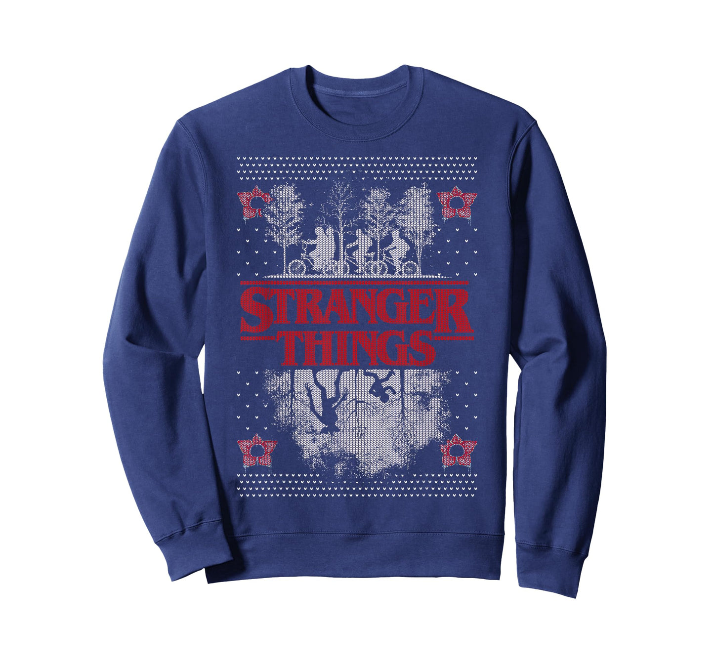Netflix Stranger Things Ugly Christmas Sweater Style T-Shirt