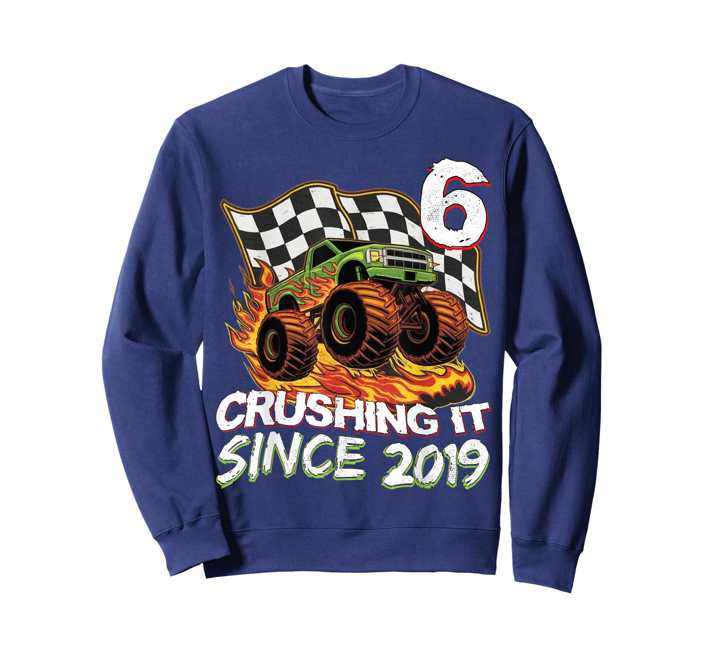 Birthday Monster Truck 6 year Old Boys 6th Party Born 2019 T-Shirt
