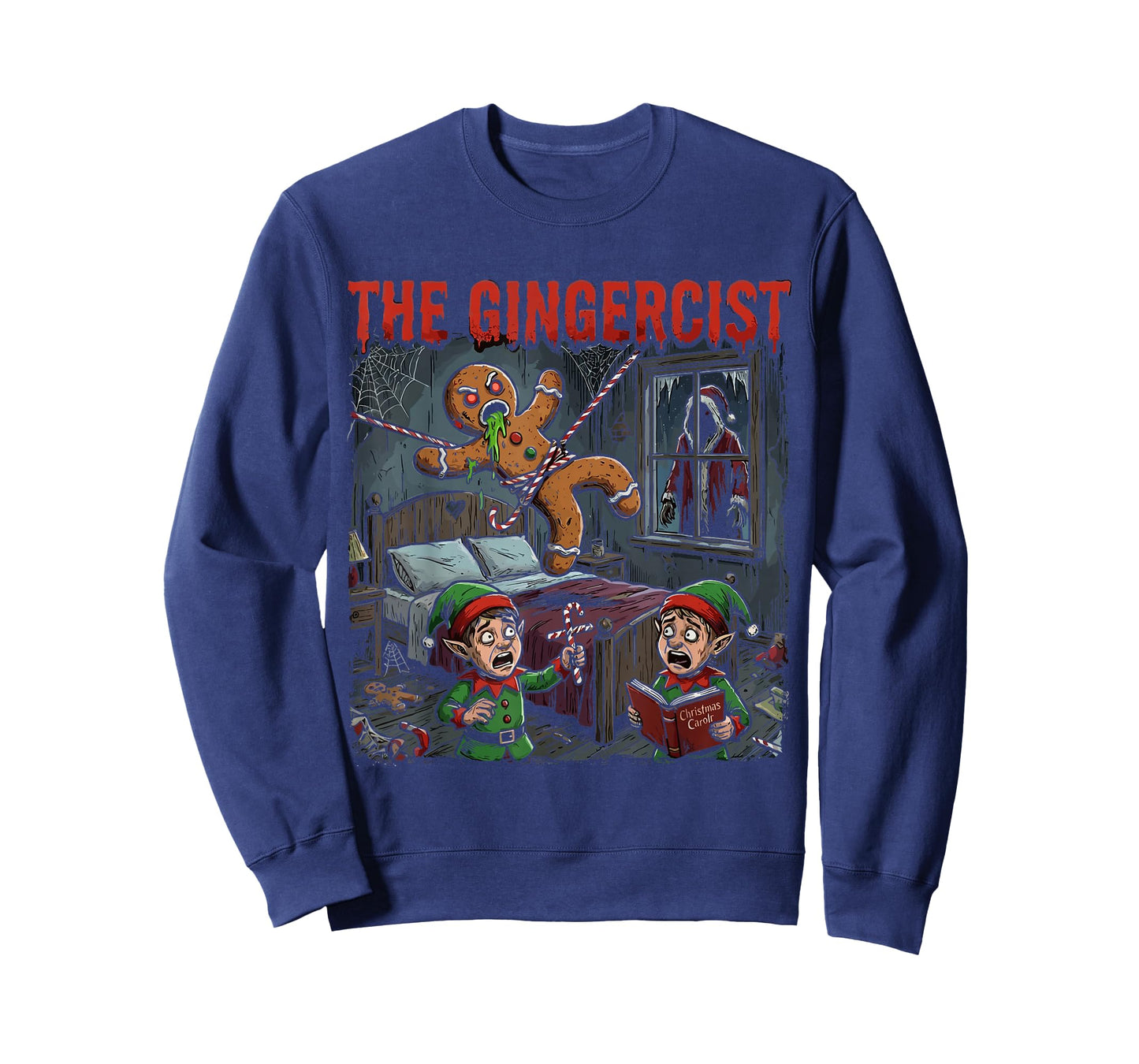 Horror Movie Christmas Festive Slasher Candy Cane Menace T-Shirt