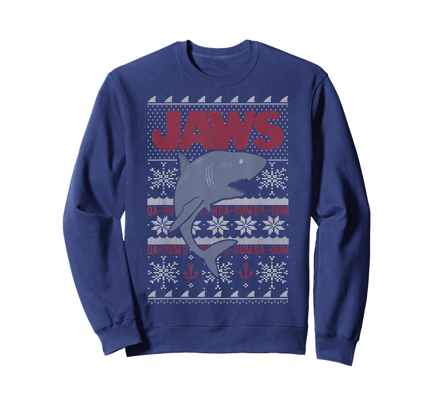 Jaws Dun Dun Shark Ugly Christmas Sweater Graphic T-Shirt T-Shirt