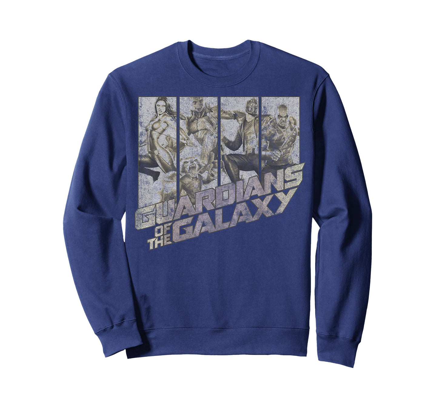 Marvel Guardians of The Galaxy Group Shot Distressed Panels T-Shirt