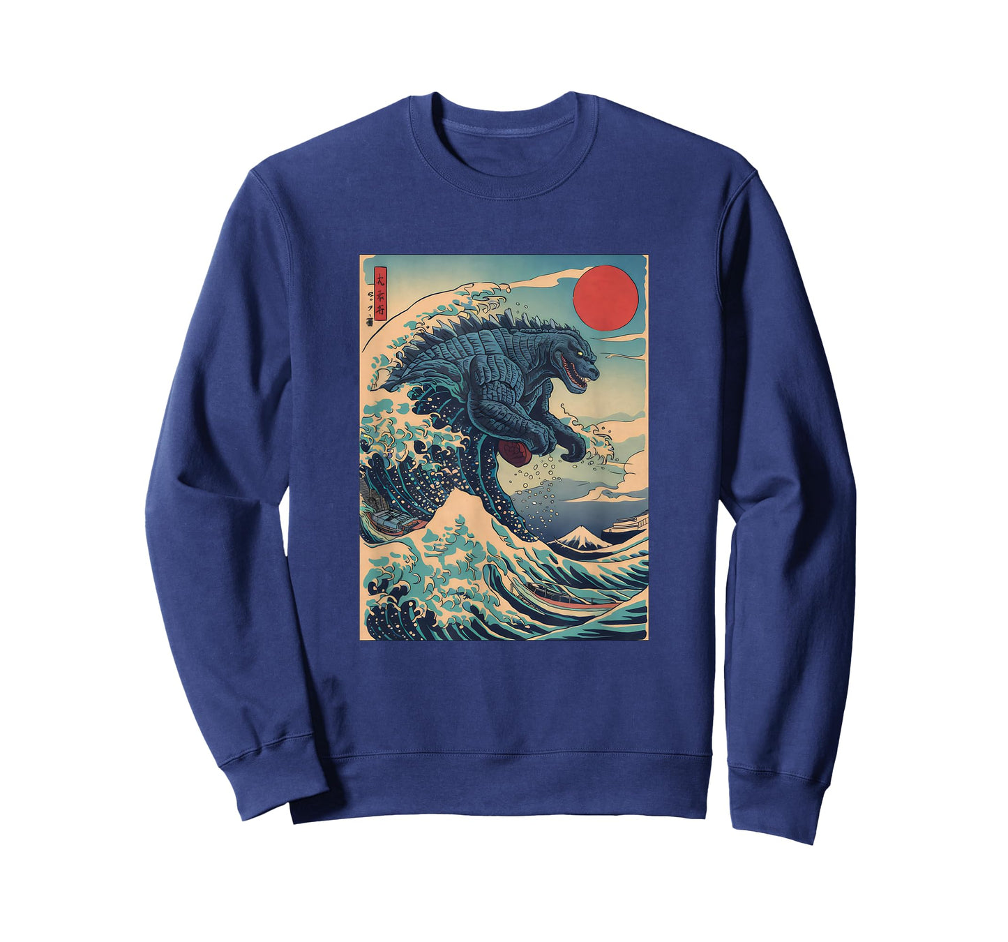Kaiju Monster Japanese Style Art Great Wave Off Kanagawa T-Shirt