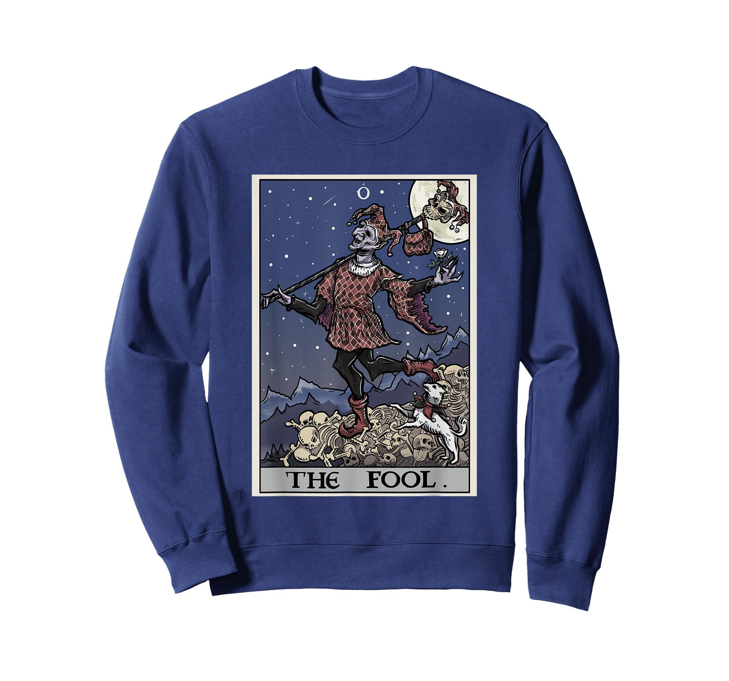 The Fool Tarot Card Halloween Jester Gothic Spooky Horror T-Shirt