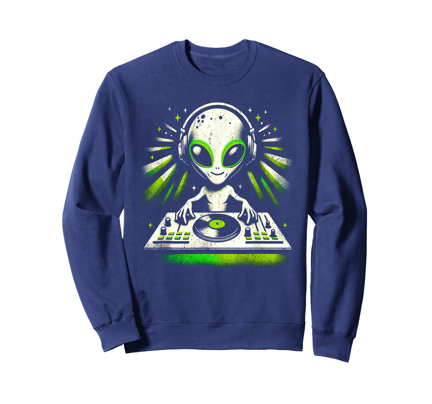 Alien DJ Music Mixer Fun Extraterrestrial Music Lover Shirt T-Shirt