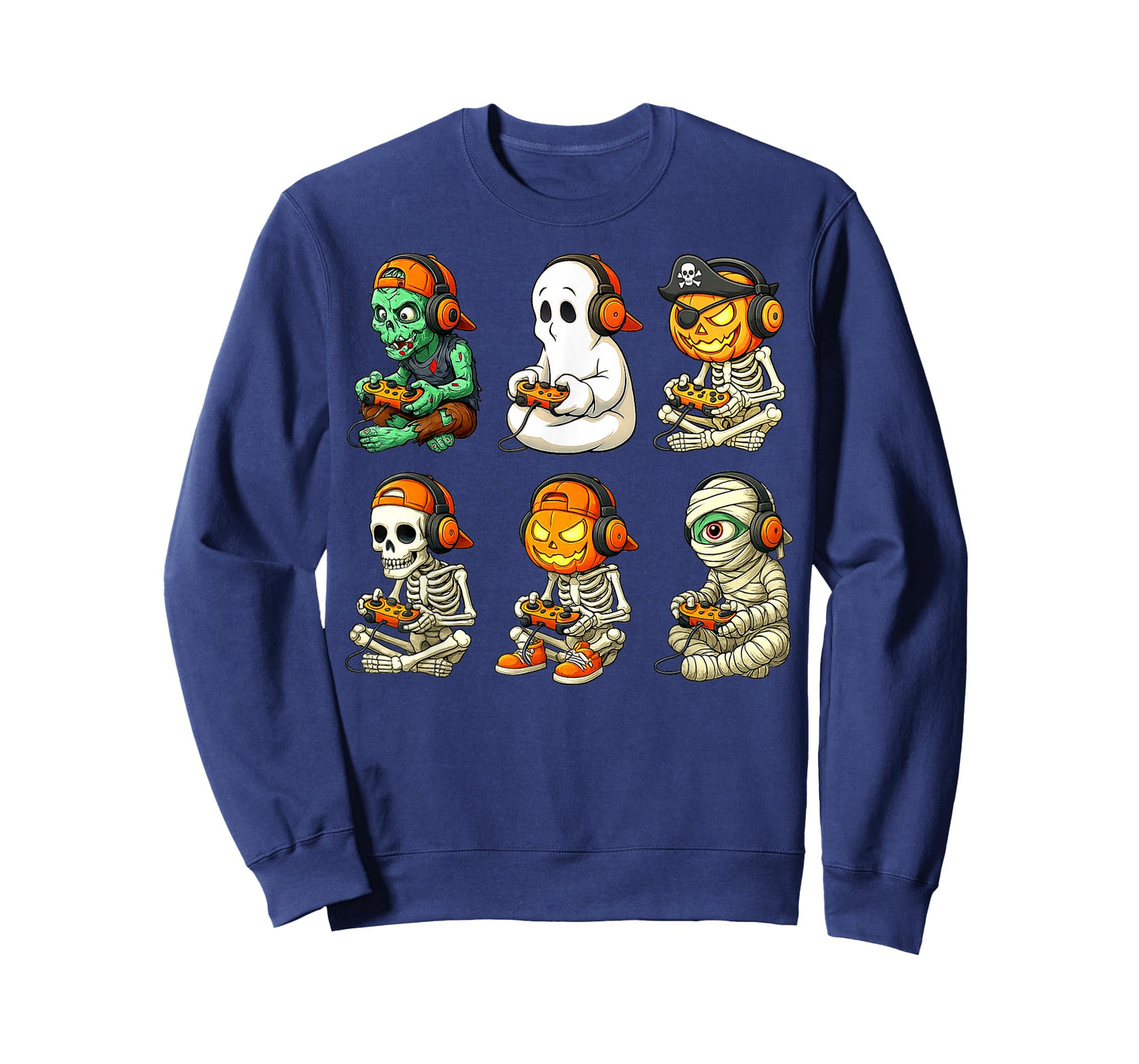 Halloween Skeleton Boo Gamer Video Gaming Boys Men Kids Tees T-Shirt